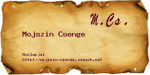 Mojszin Csenge névjegykártya